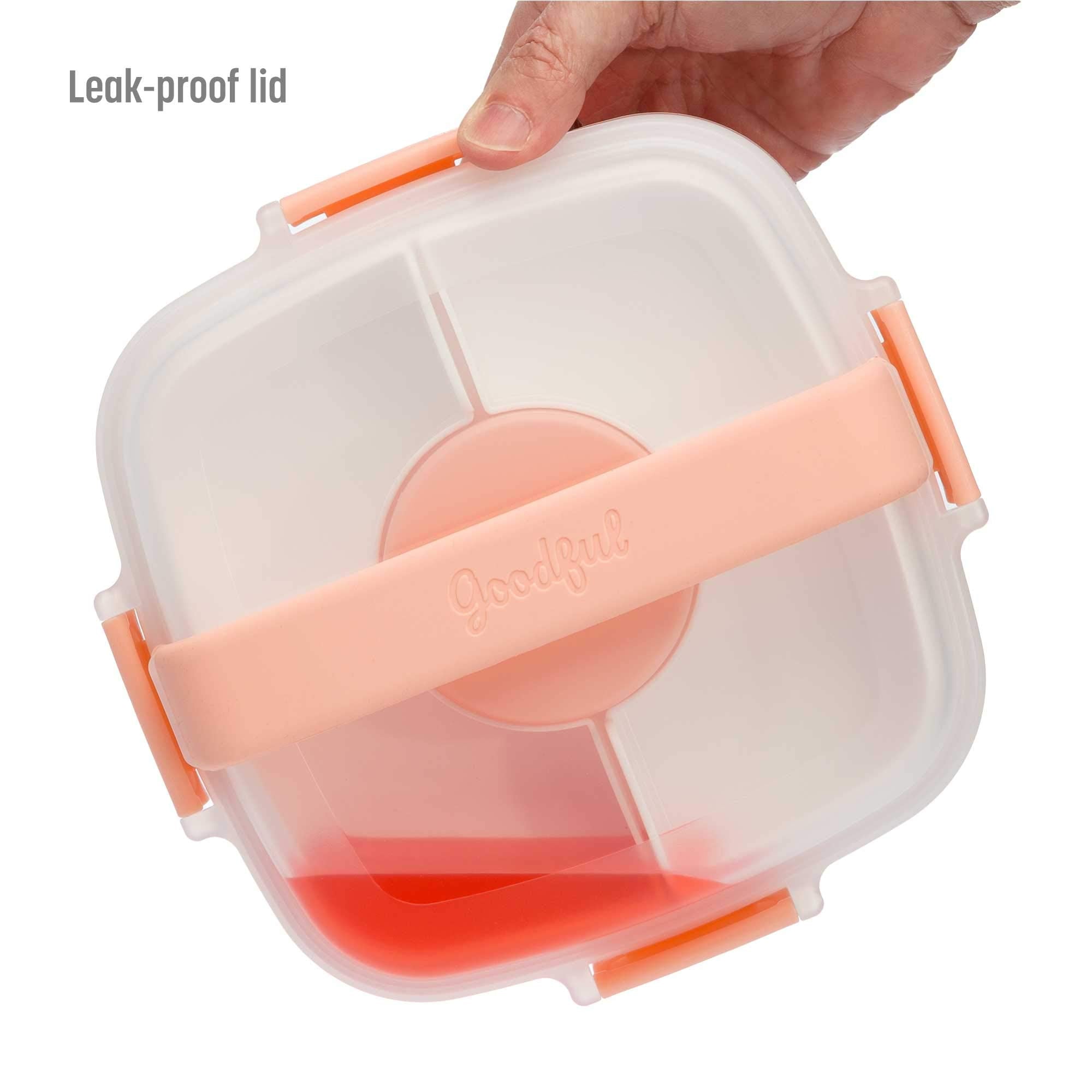 Goodful Stackable Lunch Box Container, Bento Style Food Storage With Removeable Compartments For Sandwich, Snacks, Toppings & Dr