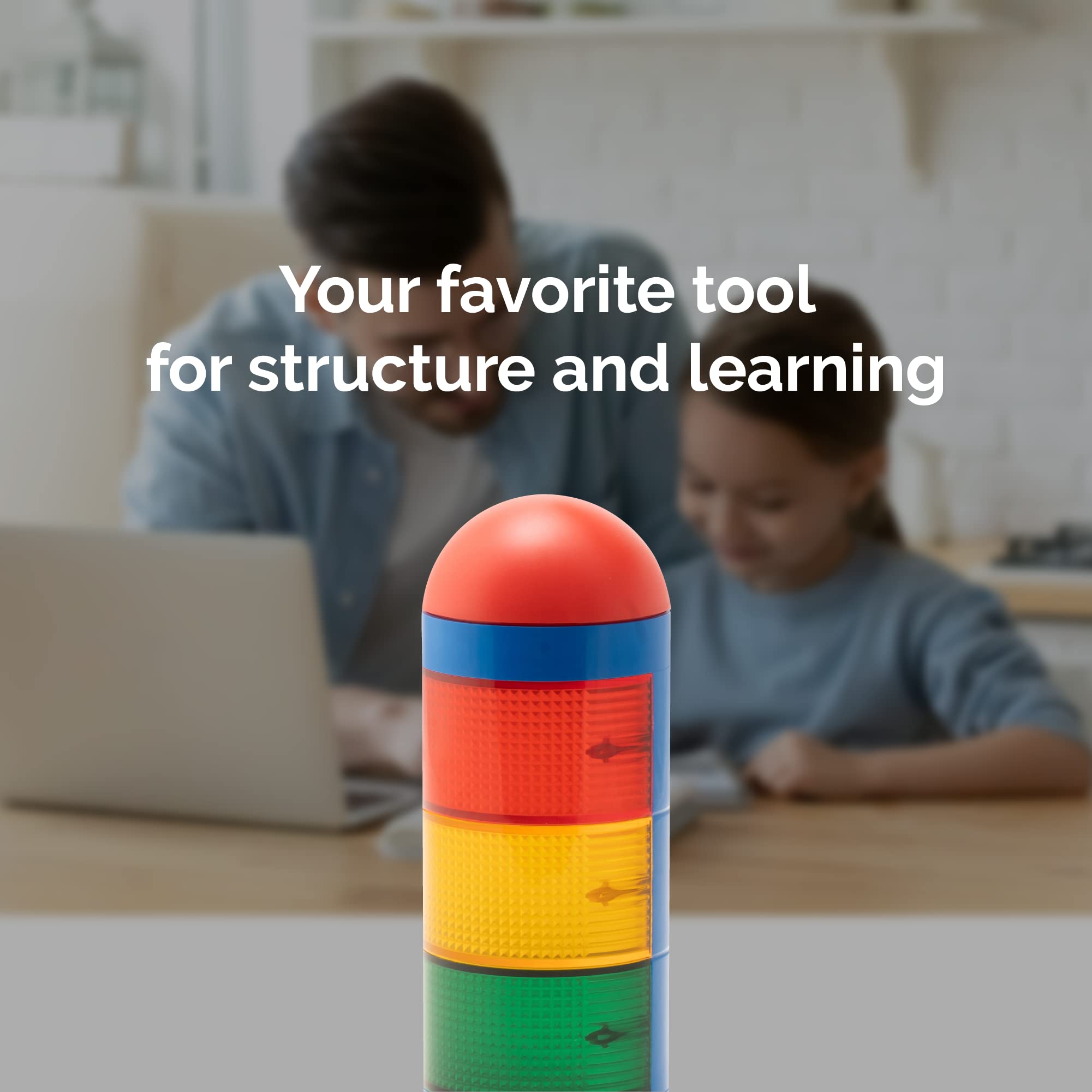 Kadams Visual Timer For Kids With Audio Pre-Alarm Traffic Light Visual Audio Timer For Kids Toddler Teachers Classroom Home Kind