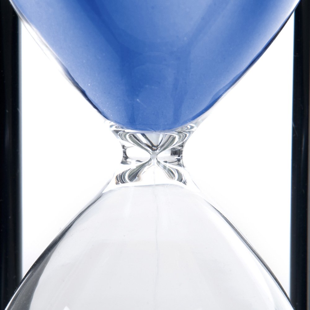 Bellaware 60 Minutes Hourglass  Wood Sand Timer  Blue