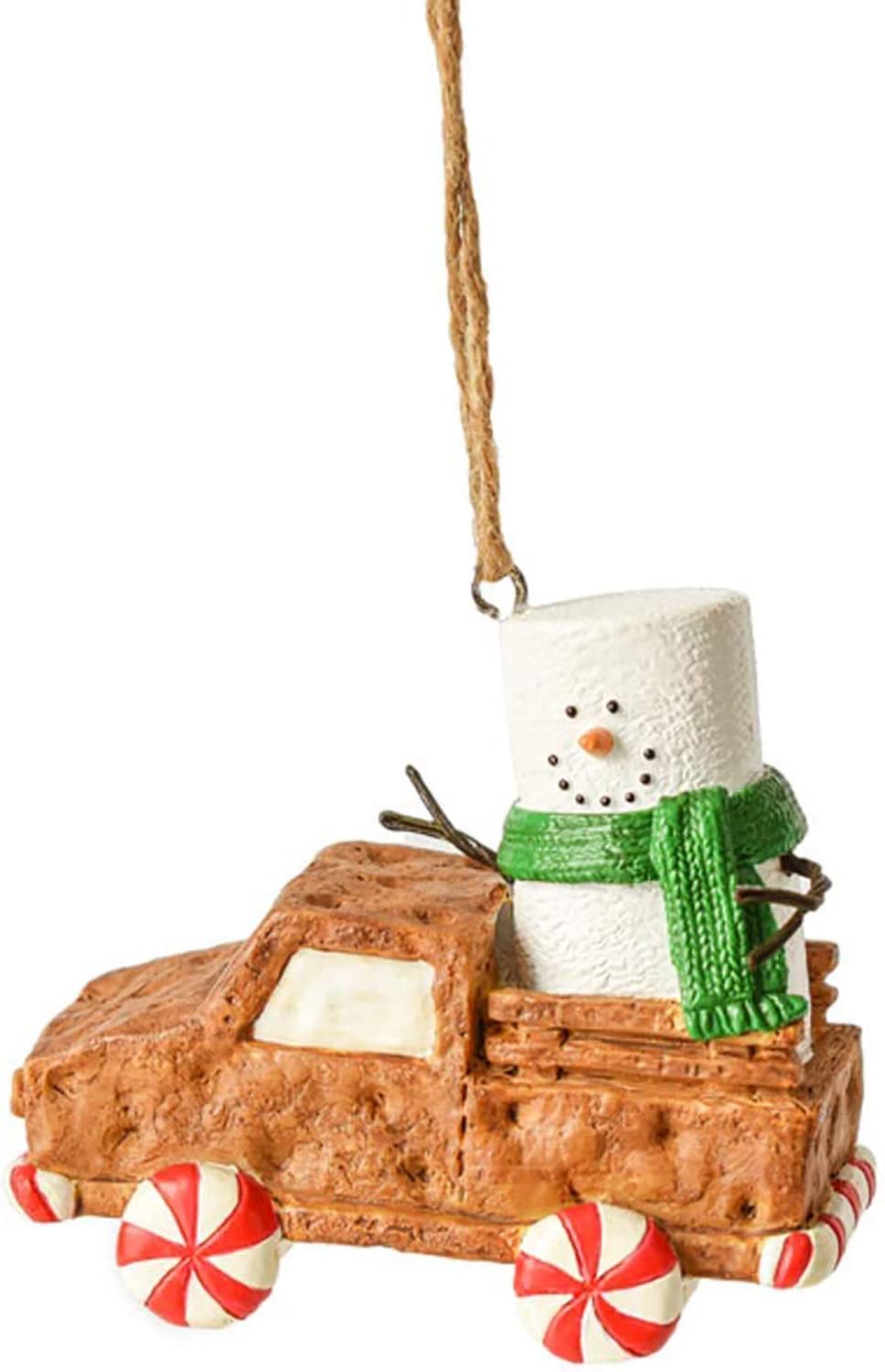 Ganz S Mores Graham Cracker Truck Christmas Tree Ornament 3.3 Inch Multicolor