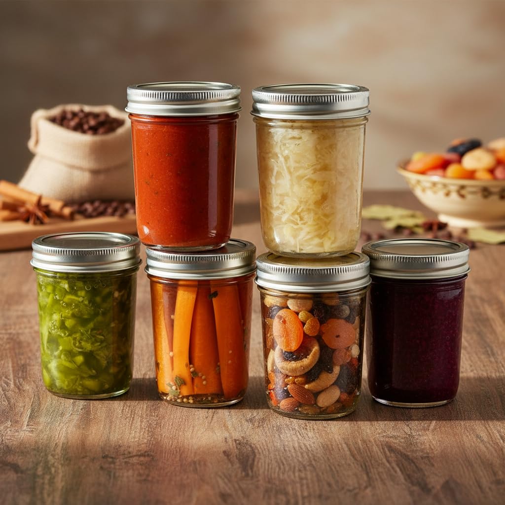 Ginoya Brothers  Glass Jar & Container With Air Tight Metal Lid, Grocery, Dry Fruit, Spice Storage Jars