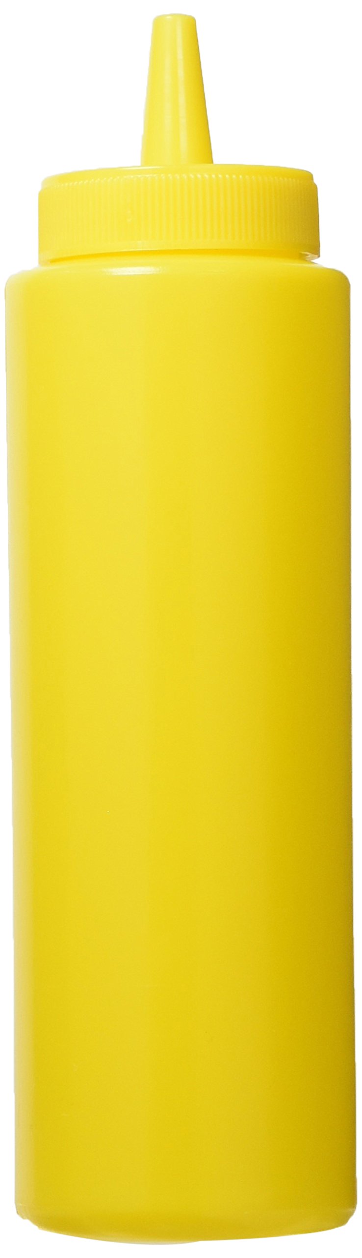 Squeeze Bottle, 8 Ounce, Plastic, Yellow (6 Pieces/Unit)