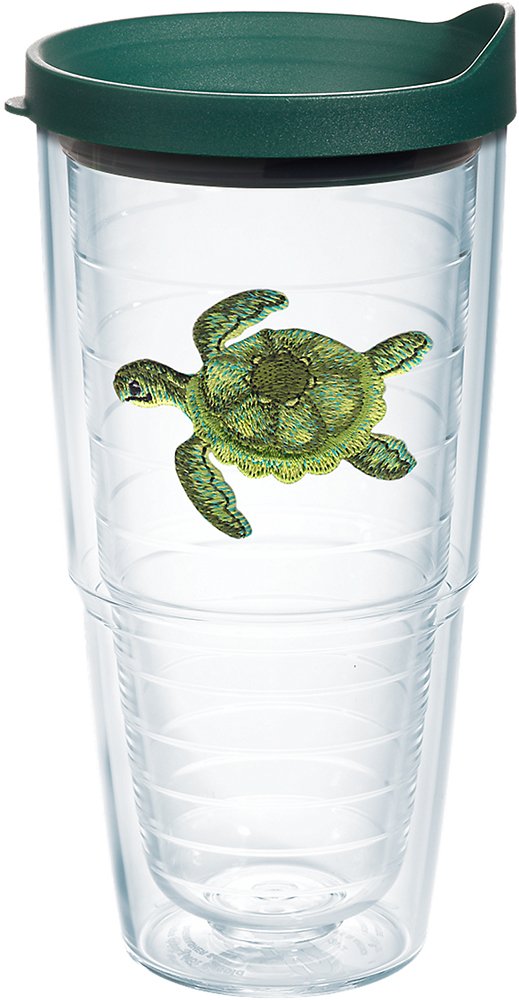 Tervis Green Turtle Made In Usa Double Walled Insulated Tumbler Travel Cup Keeps Drinks Cold & Hot, 24Oz, Turtle