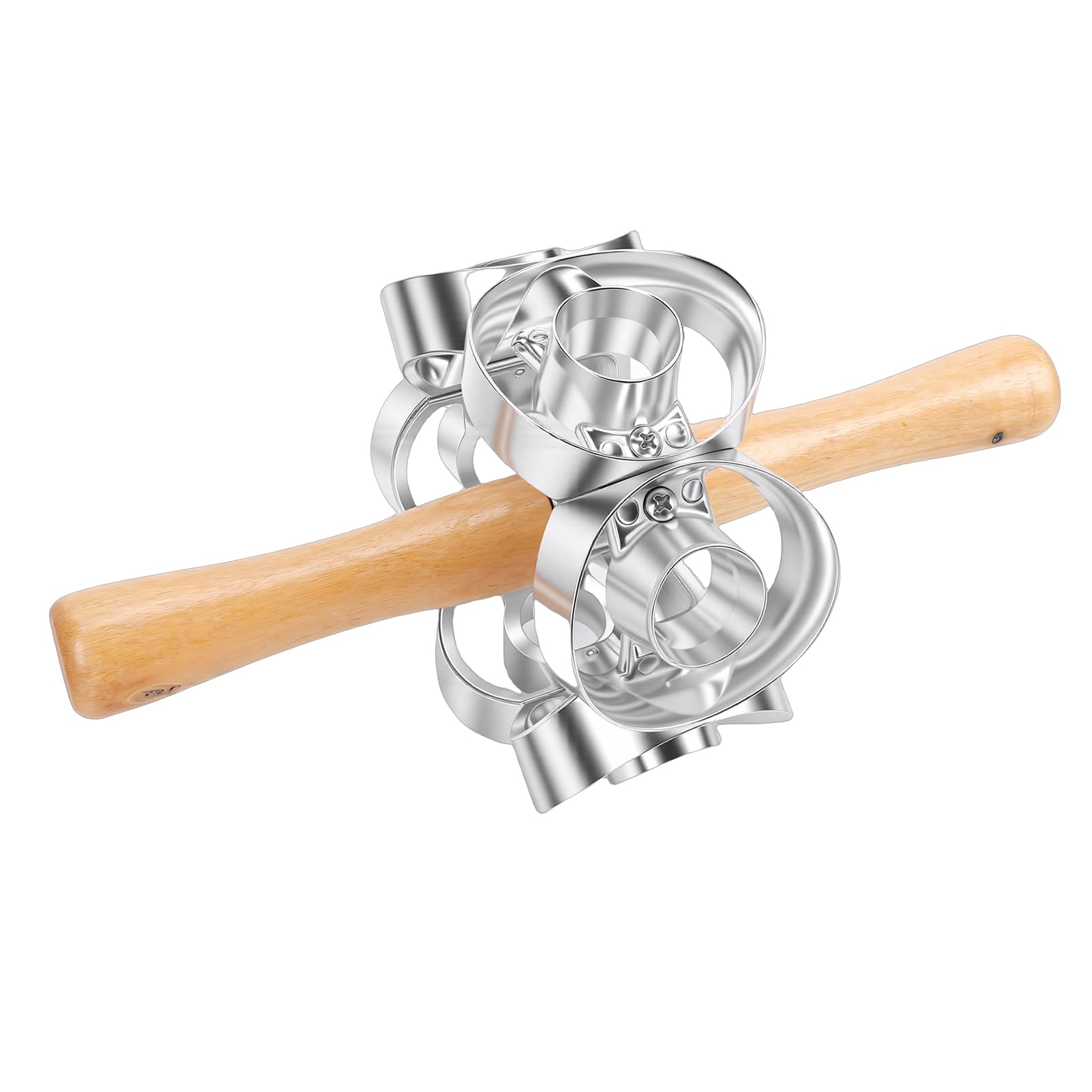 banapoy Doughnut Cutter Roller, Revolving Donut Cookie Cutter Maker, Biscuit Mold with Rolling Pin, Pastry Baking Roller Kitchen