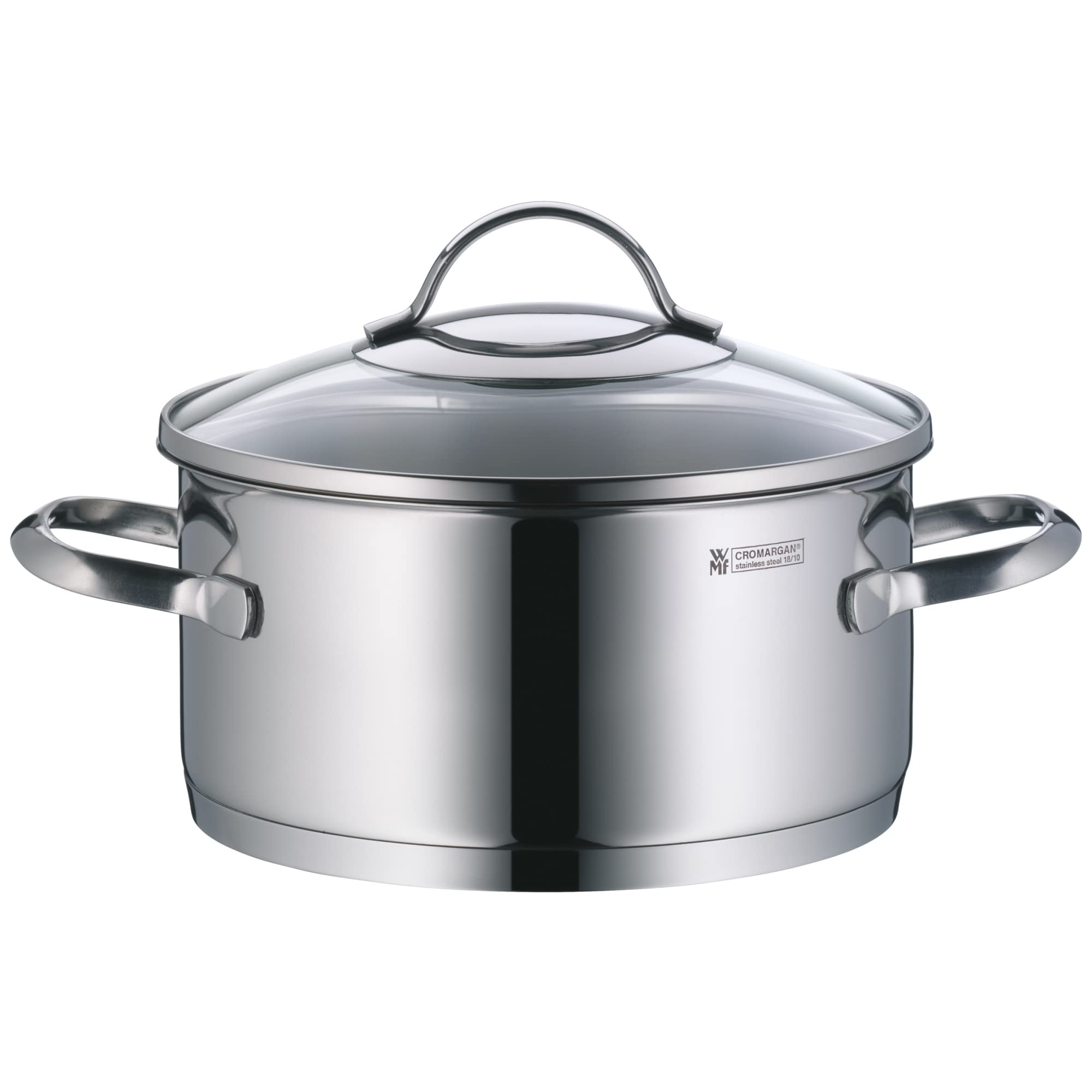 WMF Pot Set 4-Piece, Induction-Suitable, Polished Stainless Steel, Silver, 52.7 x 28.8 x 21.8 cm, Model 723046