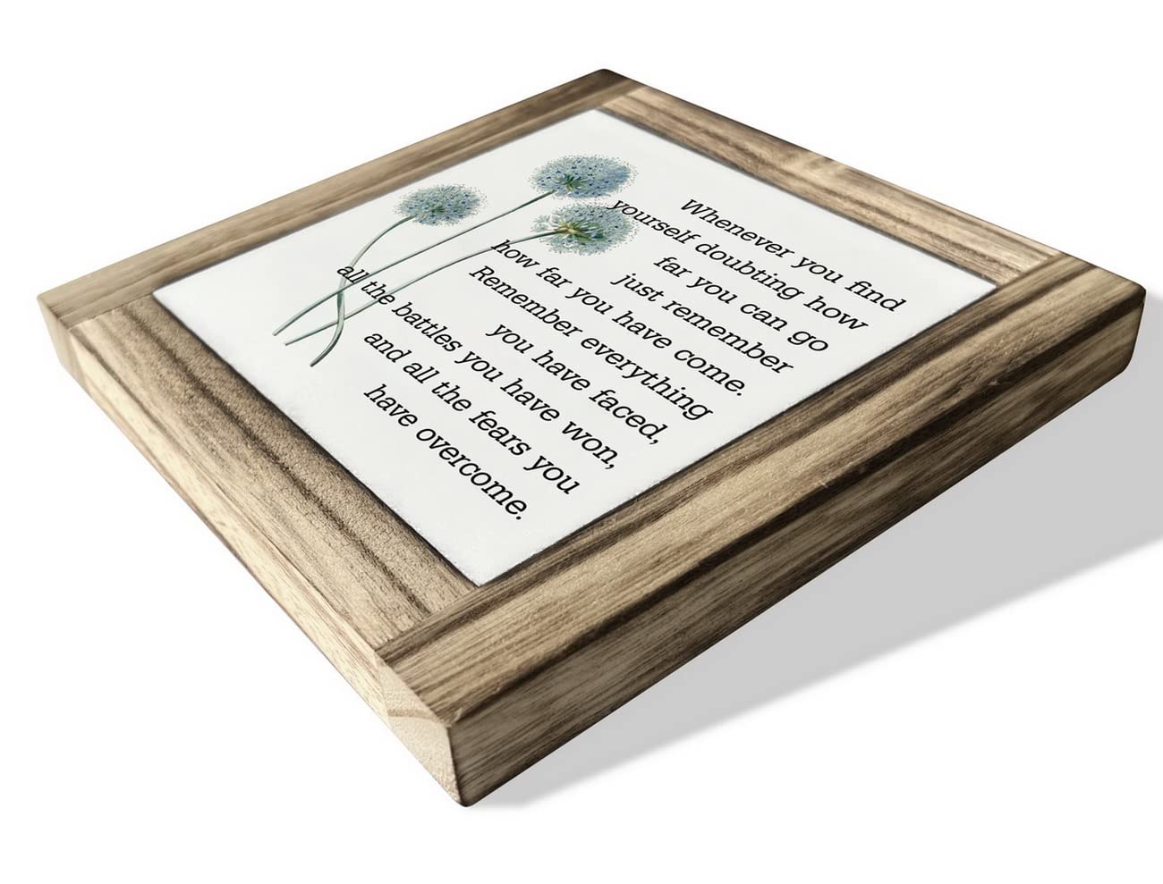 Inspirational Quote Wood Plaque Sign, Be Brave Sign, Whenever You Find Yourself... Box Wood Plaques Desk D  cor, Motivational Bo