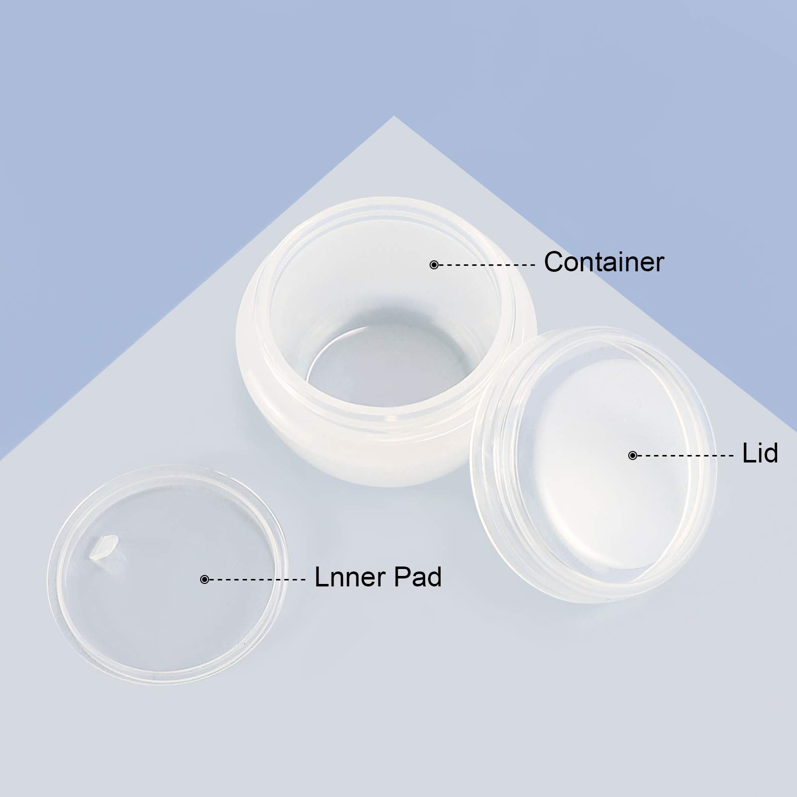 LONGWAY 1 Oz (30ML) Little Plastic Jars with Lids and Inner Liners  Empty Lotion Containers/Travel Cream Containers - for Salves Lotions and Creams  Cosmetic Jars & BPA Free (Pack of 12  Clear)