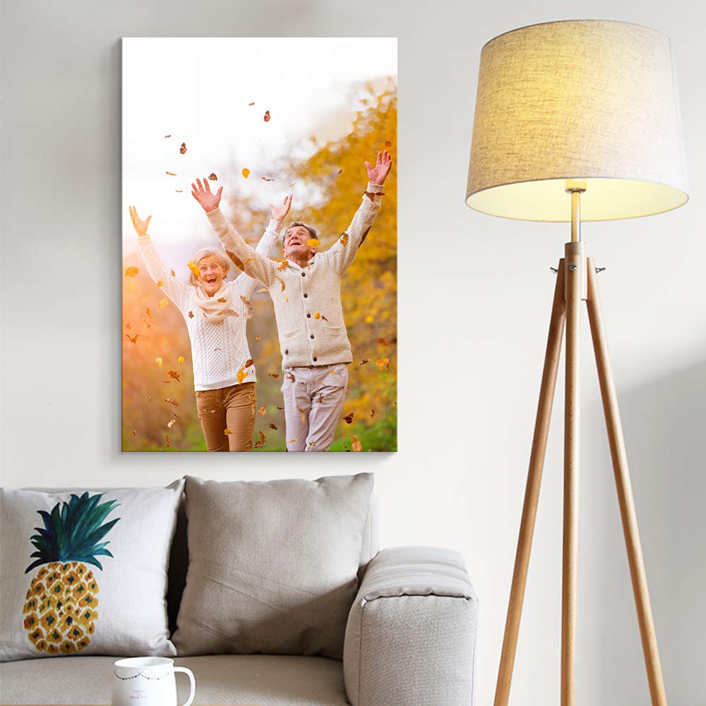 Nwt Custom Canvas Prints With Your Photos For Family, Personalized Canvas Pictures For Wall To Print Framed 20X16 Inches
