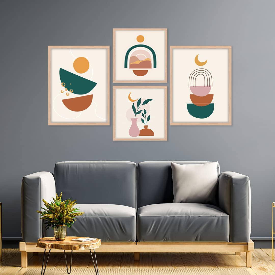 Noworries Modern Illustration Art Paintings For Wall Decoration- Framed Posters For Living Room - Quote Wall Paintings/Text Wall