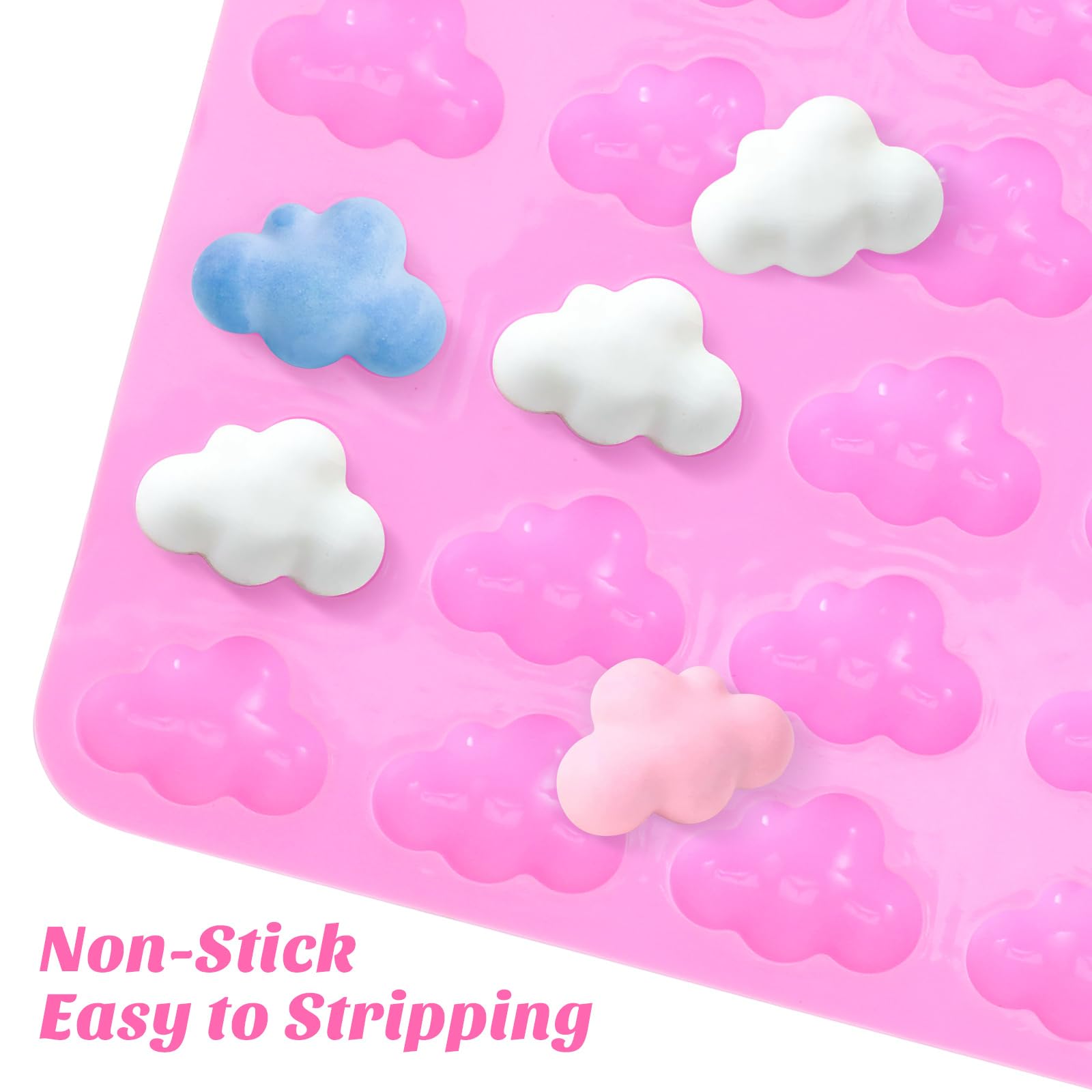 Upkoch Cloud Silicone Mold Ice Cube Mold Cookie Stencils Silicone Cookie Mold Candle Wax Molds Gum Paste Molds Diy Chocolate Reu