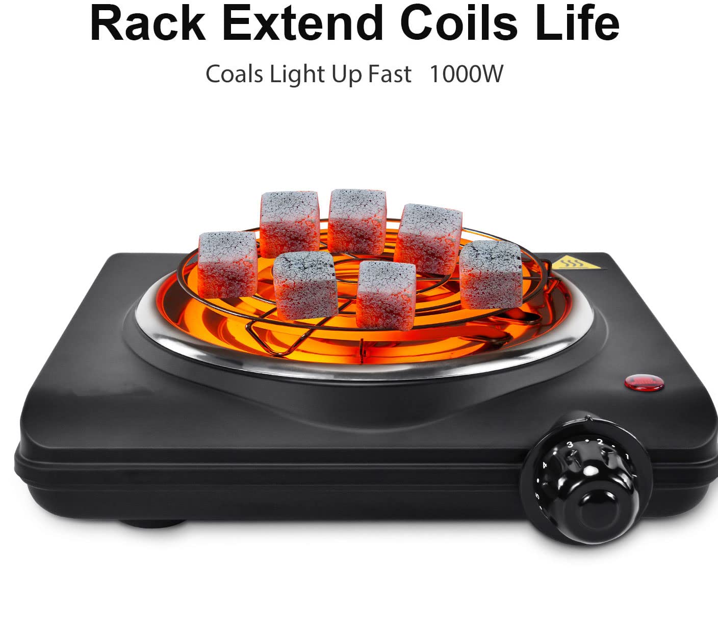 Electric Charcoal Burner Stove Portable Hot Plate Grill Coal Burners Heating Plate 700W Charcoals Starter Heater With Smart Heat