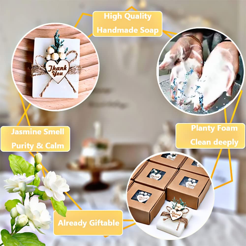 Timecosy Set Of 20 Baby Shower Favors, Christmas New Year Gifts Handmade Scented Soap Wedding Party Favors Gifts For Guests Bapt