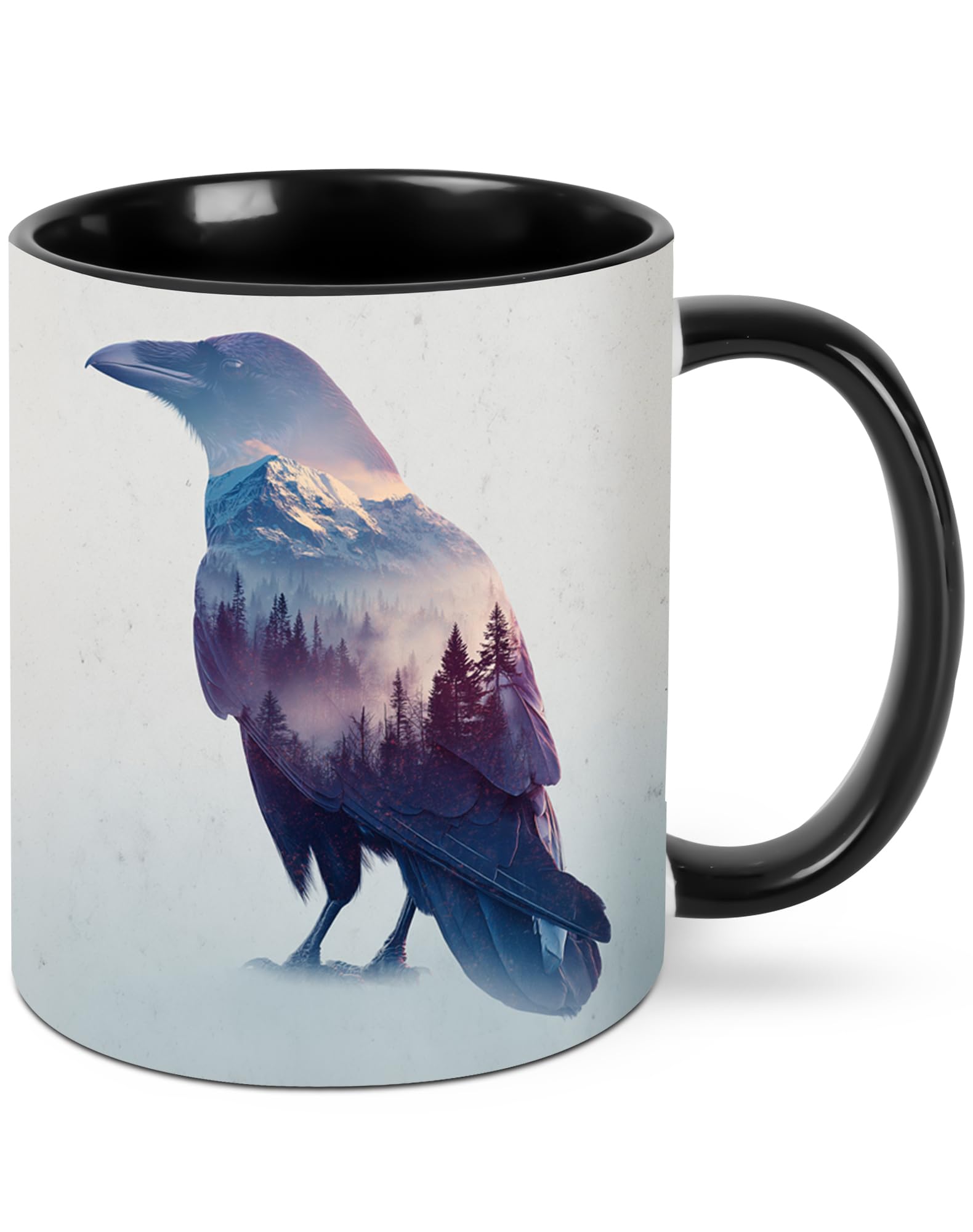 FyLybois Crow Coffee Mug 11 Ounce Mugs Ceramic Tea Cup Drinking Water Cups