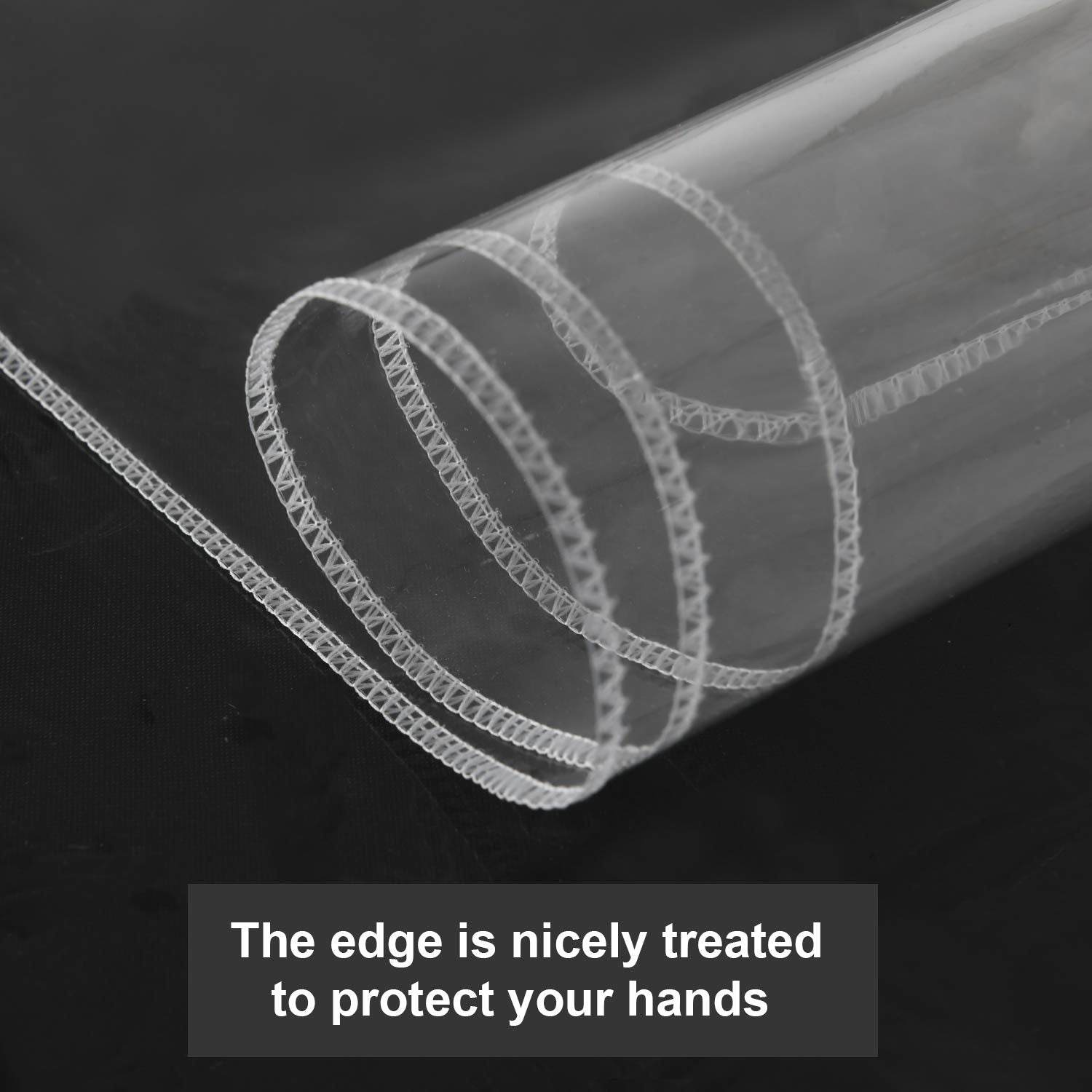 Hiasan Clear Plastic Tablecloth Rectangle - 100% Waterproof Oilproof Stain Resistant Wipeable Transparent Vinyl Table Cloth Prot