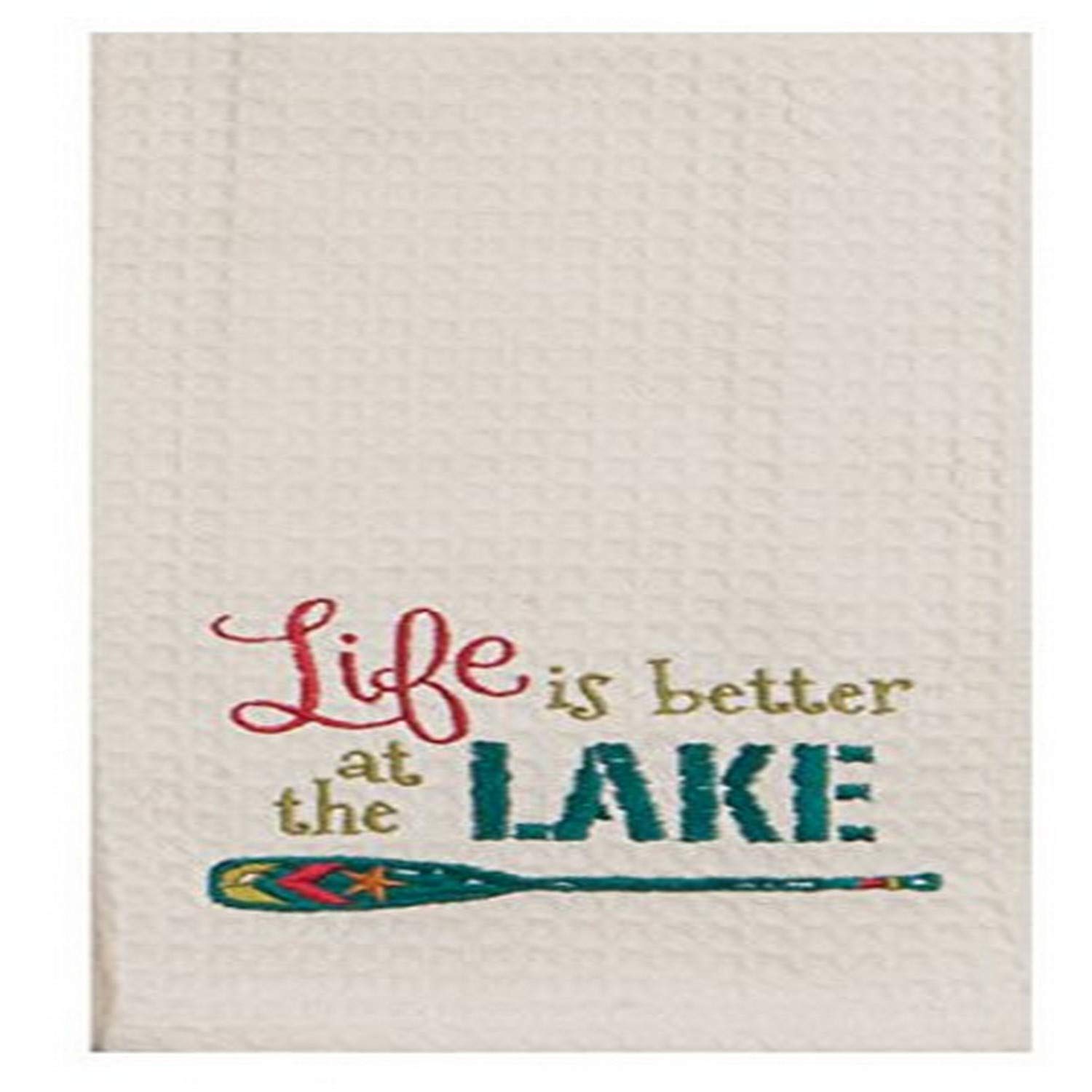 Kay Dee Designs Life At The Lake Embroidered Waffle Towel, Various