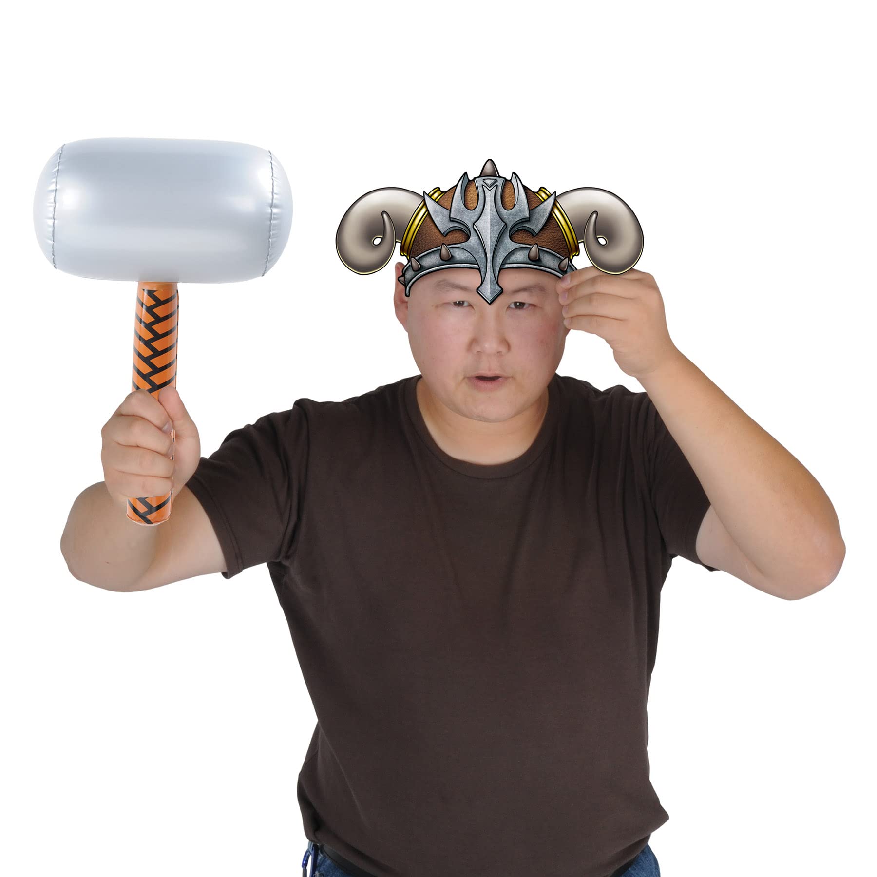 Beistle 2 Piece 18'' Inflatable Hammers Carnival Prizes, Heroes Theme Photo Props, Medieval Party Supplies, Halloween Costume Ac