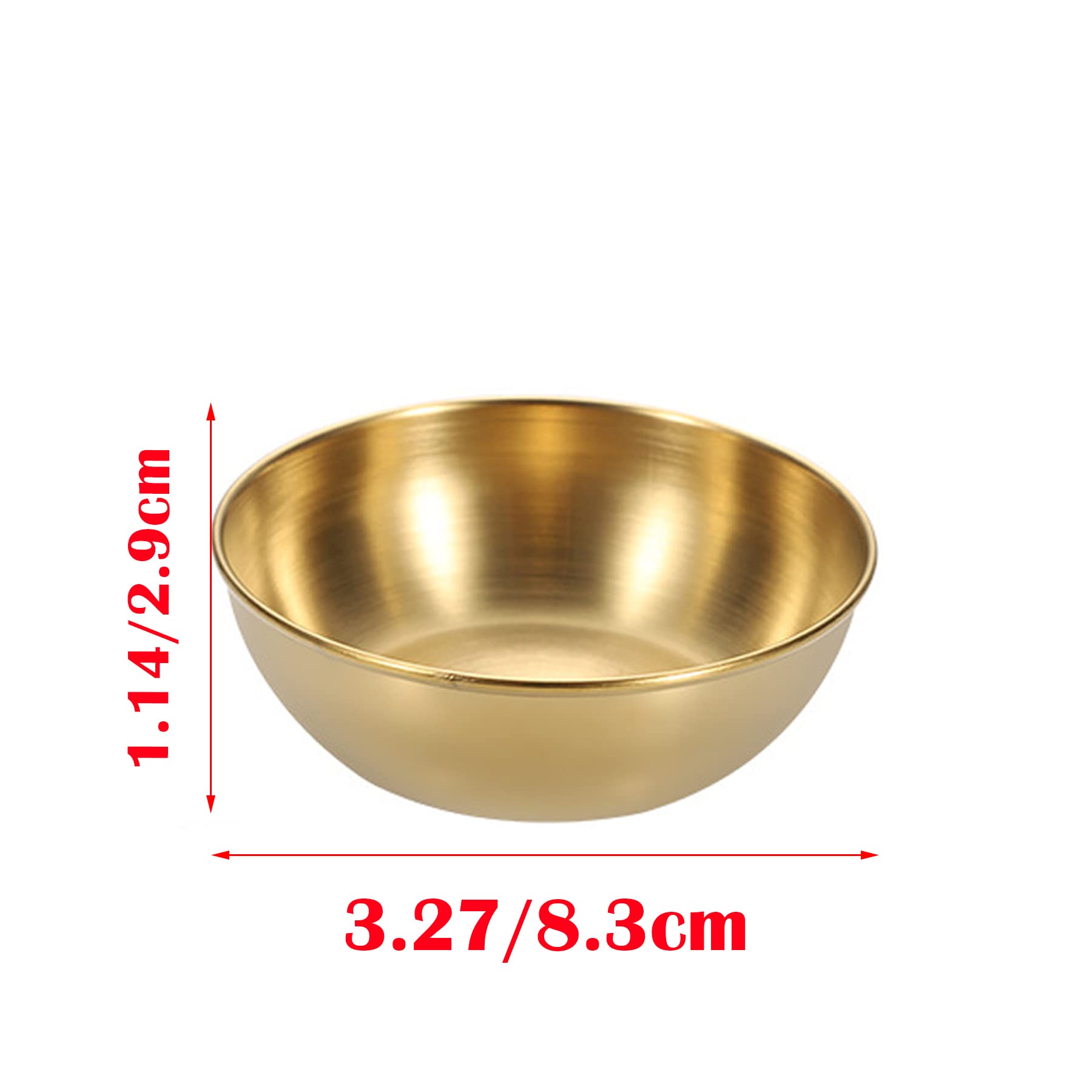 Mggi 8Pcs 3.3Inch Stainless Steel Sauce Dishes Round Mini Individual Saucers Bowl, Seasoning Dishes Sushi Dipping Bowl Appetizer