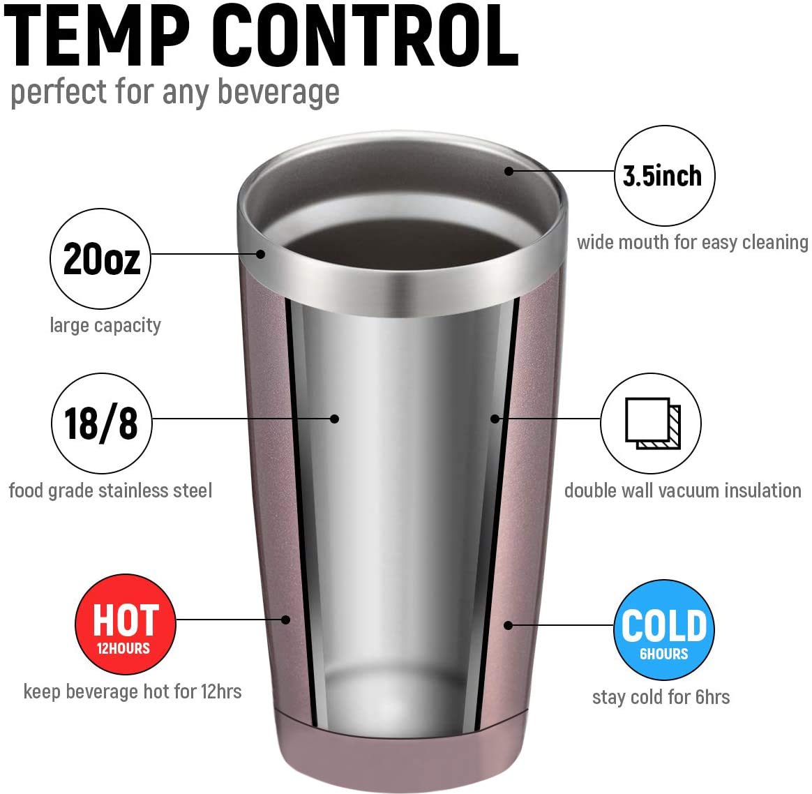 Athand Greys Anatgreys Anatomy Stainless Steel Tumbler With Lid Straw 20Oz - Save Lives Rose Gold Vacuum Insulated Tumbler Coffe