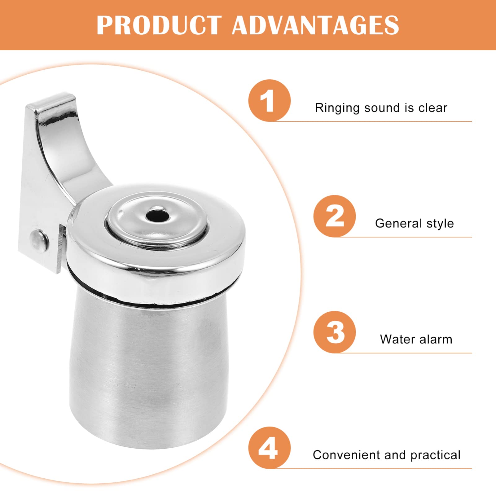 Hemoton Tea Kettle Replacement Whistle Nozzle, Stainless Steel, 5.8x5.6cm, Silver-1, Model PK098T380LA53L1T1NJ428