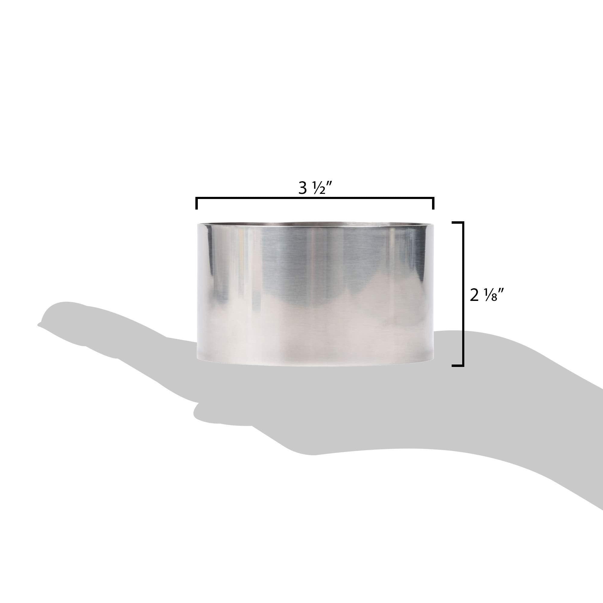 Ateco Stainless Steel Ring Mold, 3.5 By 2.1-Inches High, Compatible With 4952 Food Molding Set