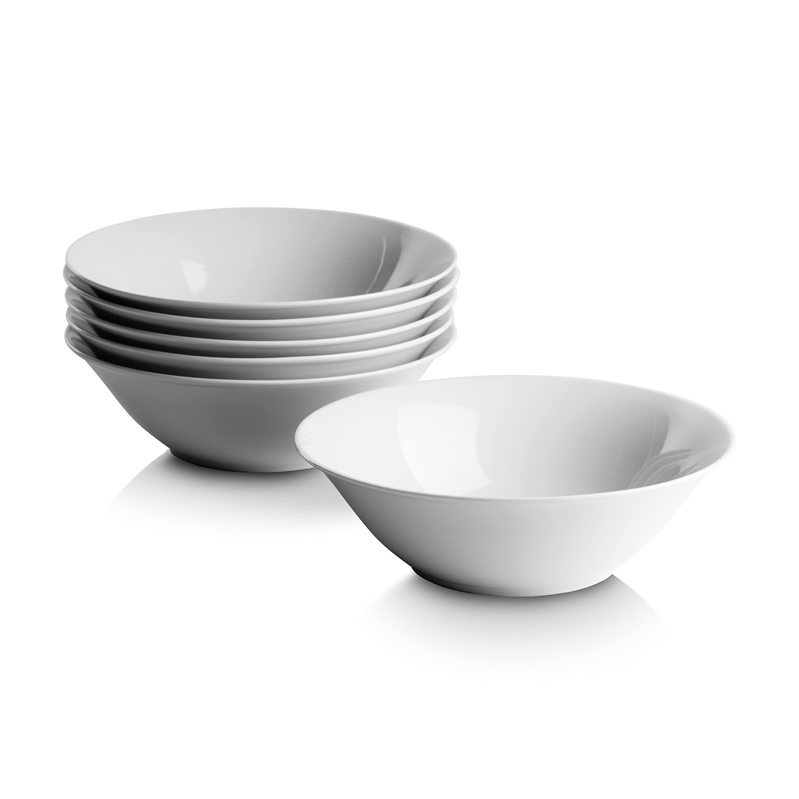 10 Strawberry Street Simply White 7 Round Cereal Bowl, Set of 6