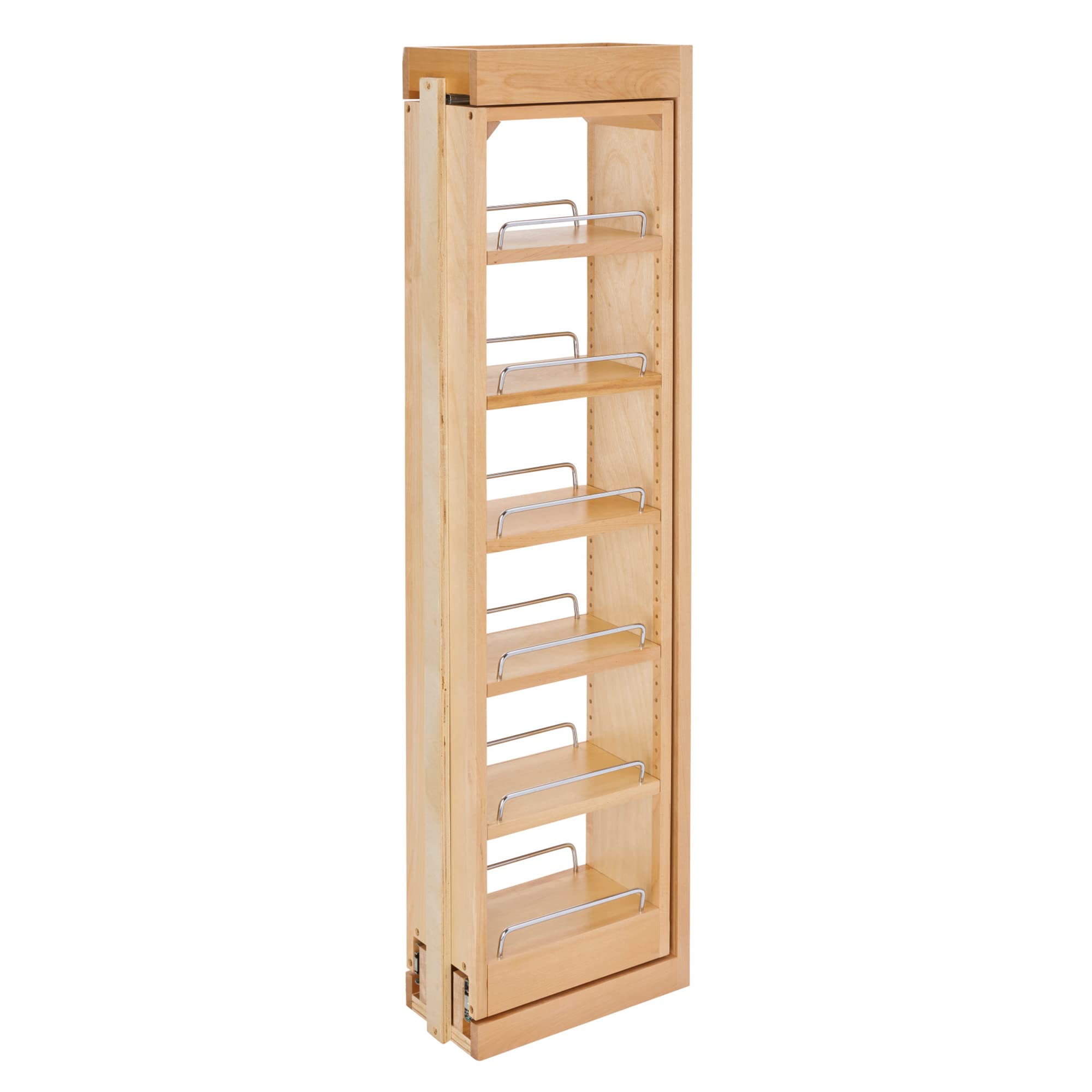 Rev-A-Shelf 6 W x 42 H Pull Out Quad Shelf Organizer for Wall & Base Kitchen Cabinets, Full Extension Filler Spice Rack, Adjusta