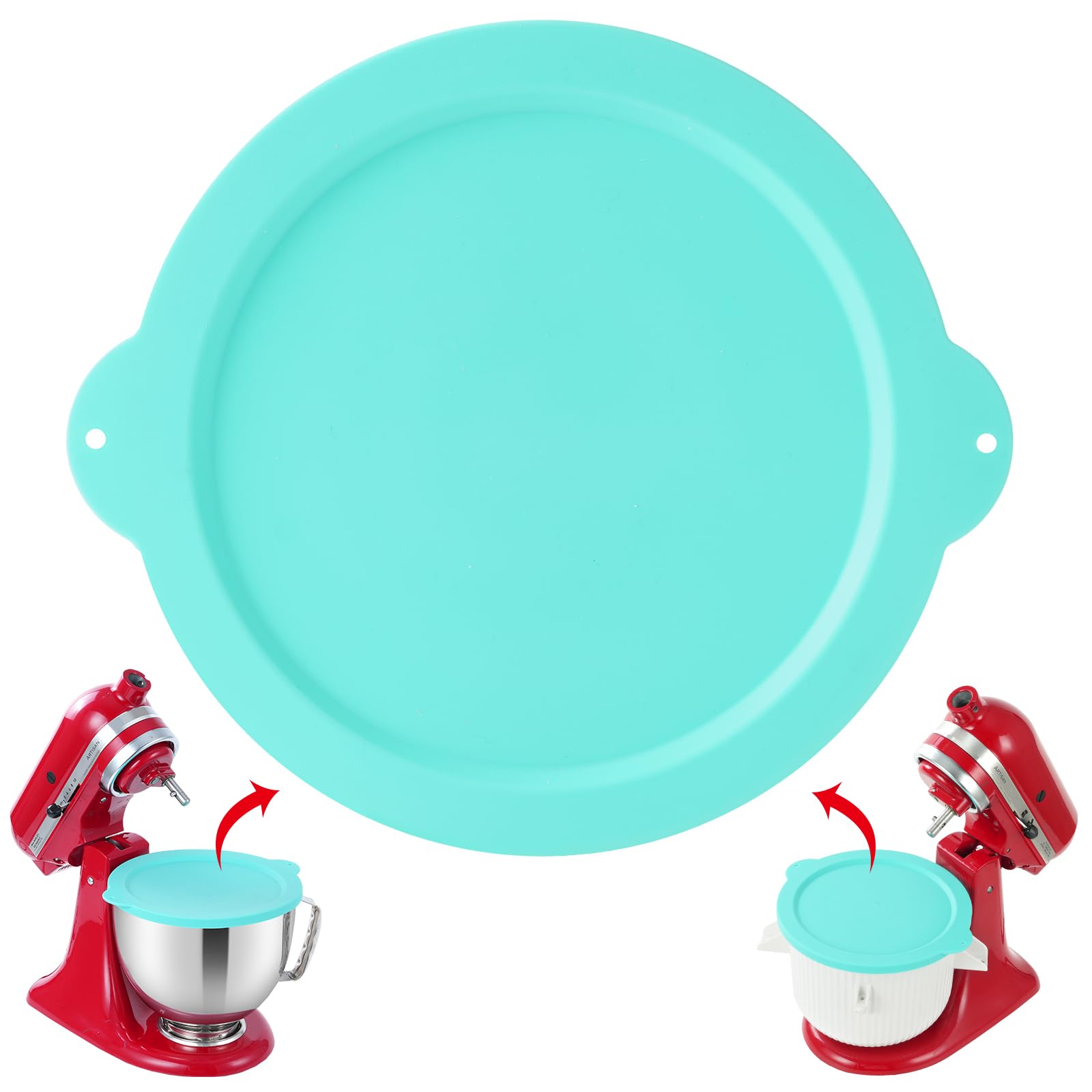 Silicone Lid Compatible with KitchenAid 2QT Ice Cream Mixing Bowl and 5QT Stainless Steel Bowl, Dishwasher Safe, Microwave Up to