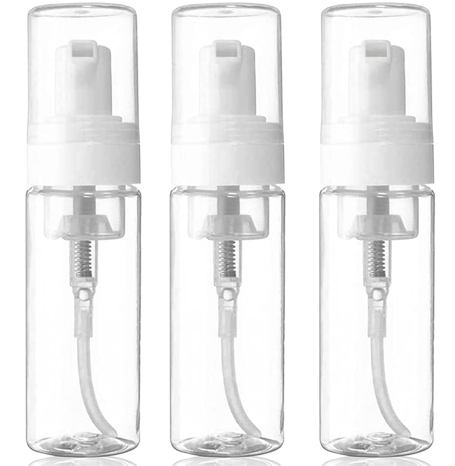 3-Pack Travel-Sized Foaming Pump Bottles - Empty Foaming Liquid Soap Dispensers - For Refillable Travel Hand Soap Shampoo Foamin