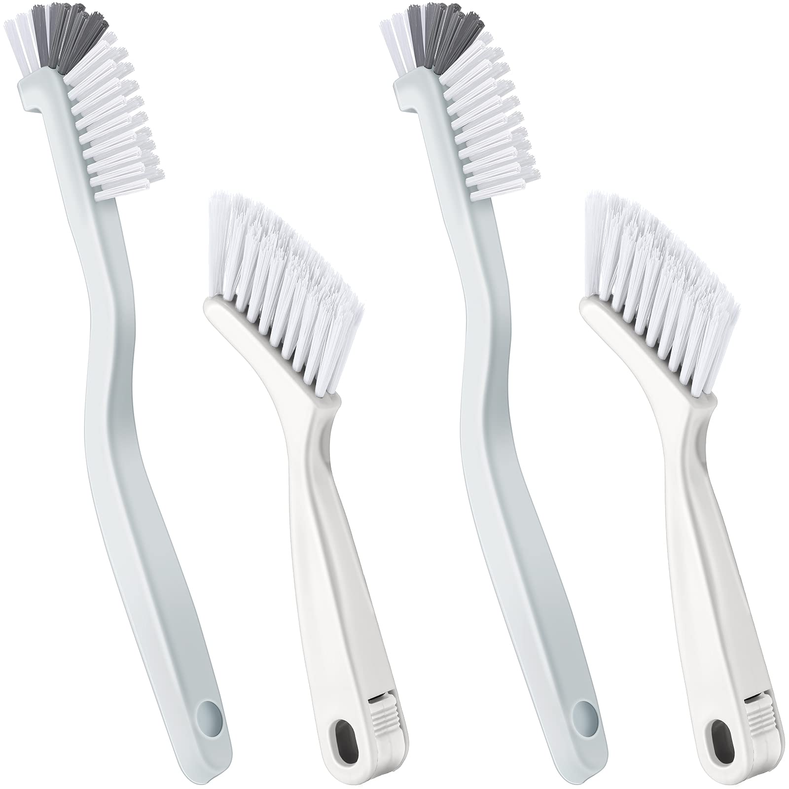 Patelai 4 Pcs Cleaning Brush Sets Small Scrub Household Use, White