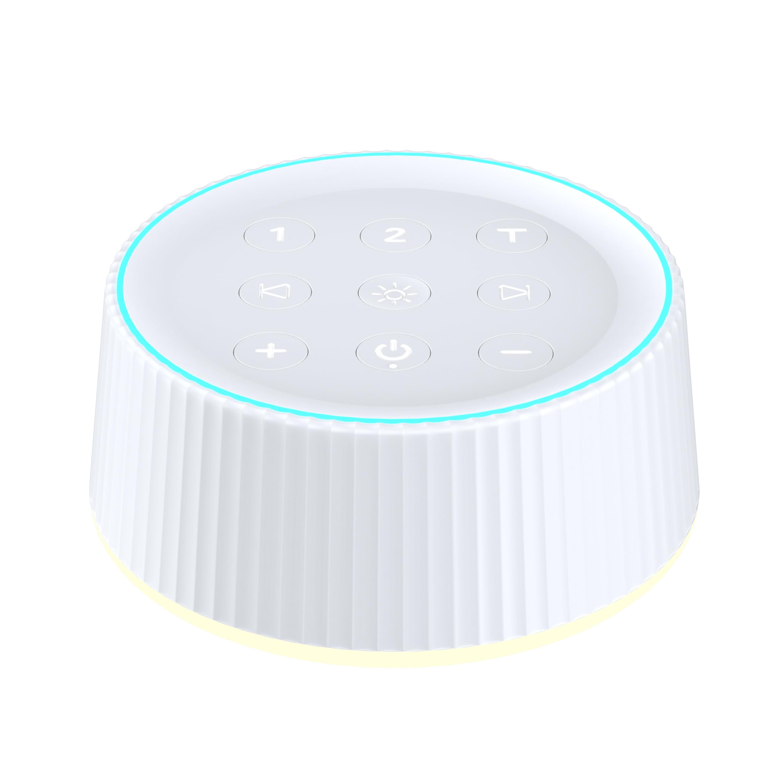 BGOVERSS White Noise Sound Machine  Baby Sound Machine Kids with 30 Soothing Sounds and 7 Colors Warm Night Light for Sleeping  5 Timers Portable Plug in Sound Machine for Baby  Adults White Color