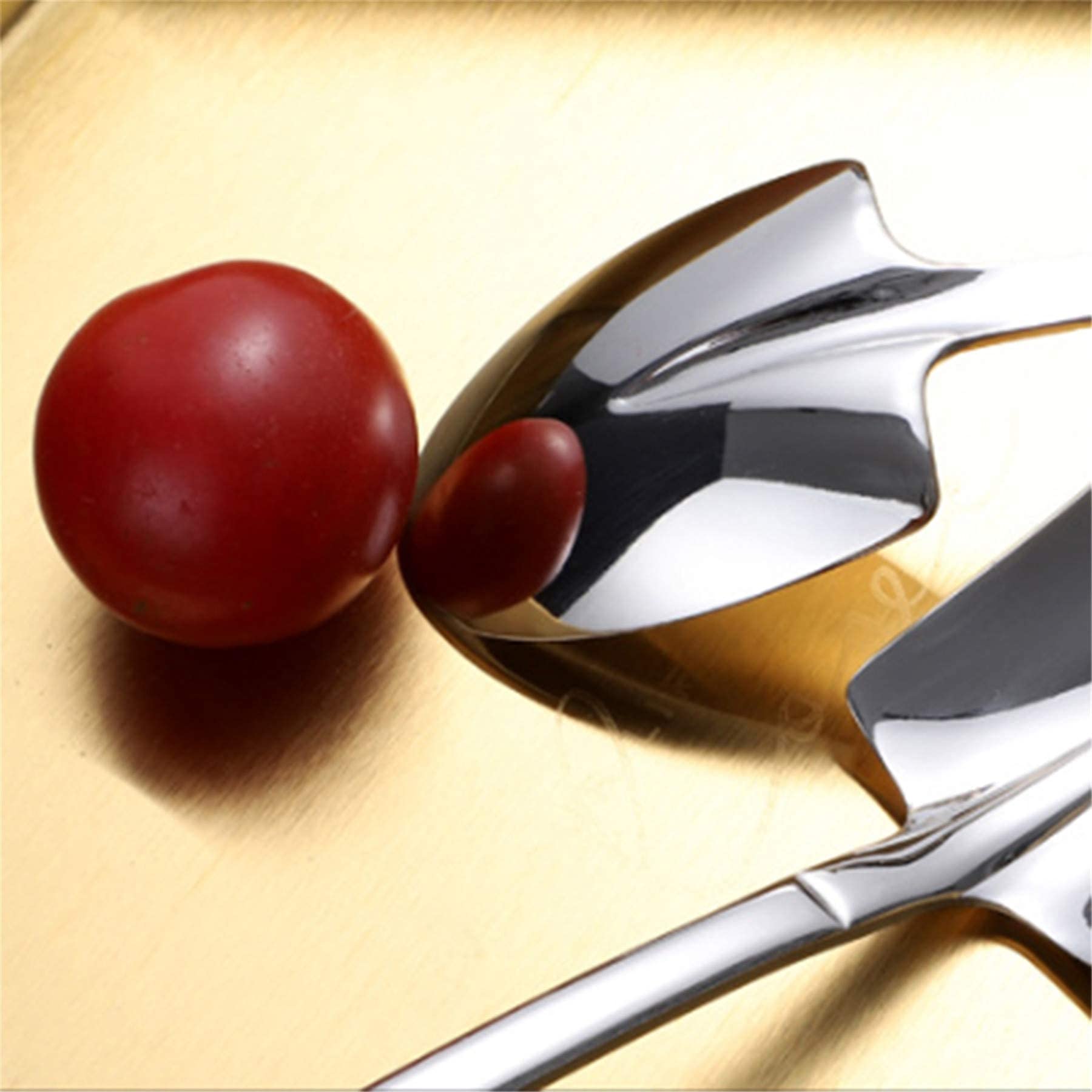 Bulckrew 6Pcs Stainless Steel Flatware Teaspoon, Ice Cream Spoon Dessert Spoons, Tablespoons For Dessert Coffee Tea Yogurt Cake,