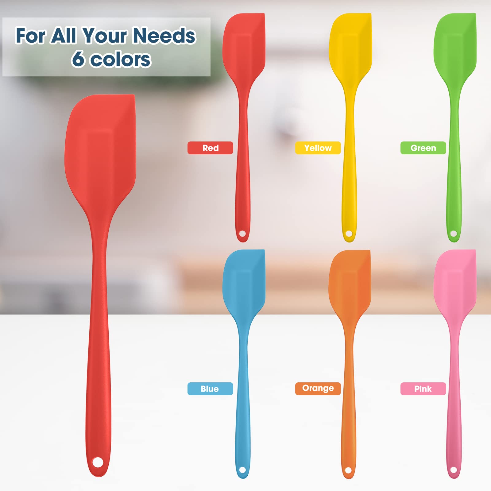 24 Pcs Mini Silicone Spatulas Bulk 8.3 Inch Rubber Spatula Set Small Heat Resistant Spatulas Seamless Design Non Stick Flexible