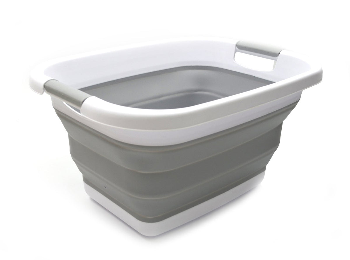 Sammart 25L (6.6 Gallon) Collapsible Laundry Basket/Tub - Foldable Storage Container/Organizer, Water Capacity: 20L (5.28 Gallon