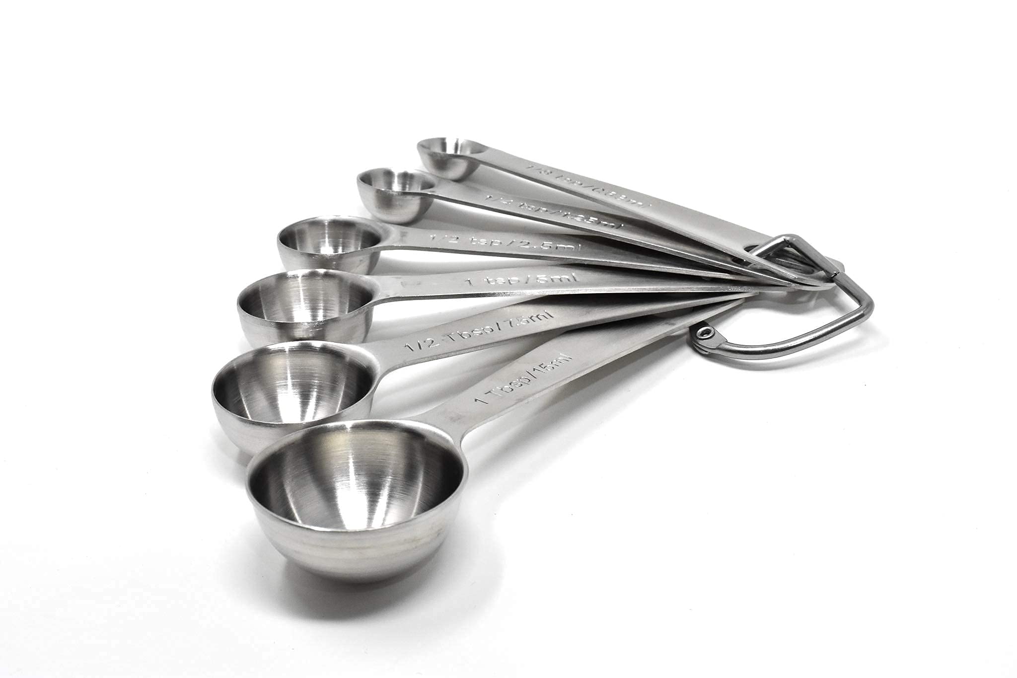 Slofoodgroup - Stainless Steel Measuring Spoon Set - 6 Piece Measuring Spoon Set - 304 Stainless Steel Measuring Spoon Set For C