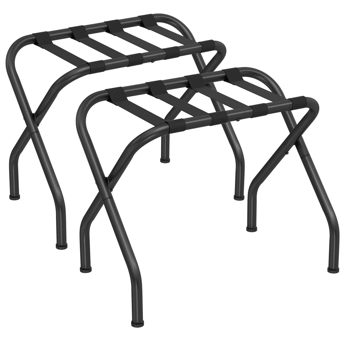 Songmics Luggage Rack For Guest Room, Set Of 2 Suitcase Stands, Foldable Steel Frame, For Hotel, Bedroom, Holds Up To 110 Lb, 27