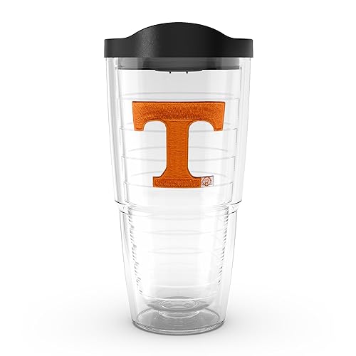 Tervis Made in USA Double Walled University of Tennessee Volunteers Insulated Tumbler Cup Keeps Drinks Cold & Hot  24oz  Primary Logo