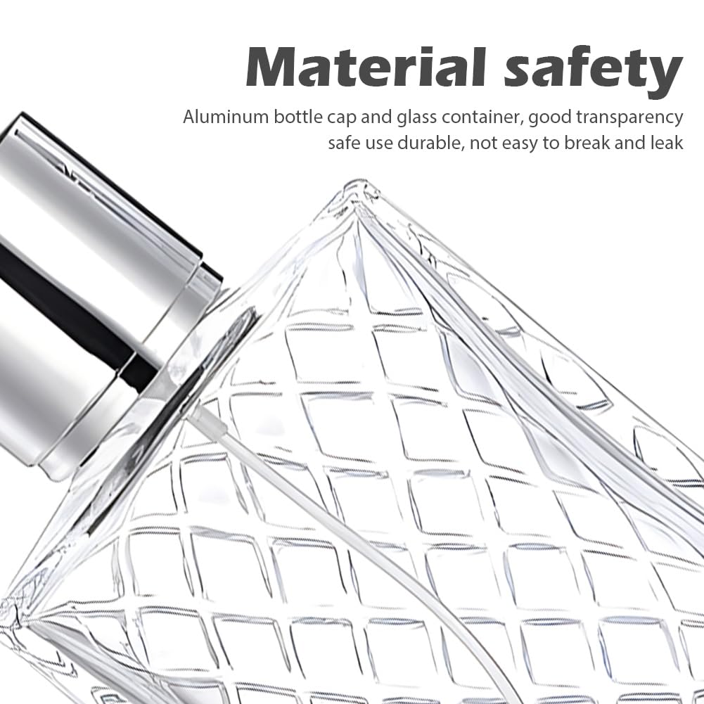 Tookie 2Pcs 100Ml Empty Glass Perfume Atomiser, Portable Clear Spray Bottle, Refillable Fine Mist Cosmetic Container With Fillin
