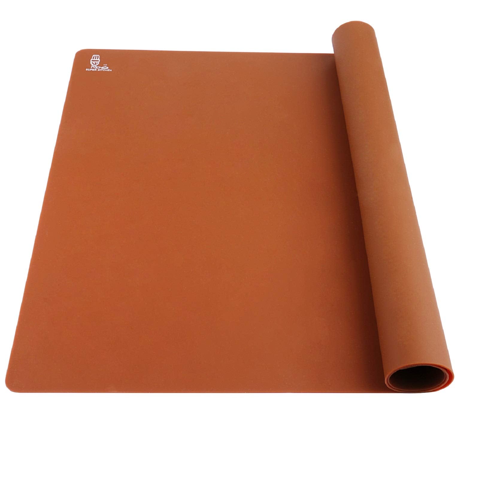 Super Kitchen Food Grade Silicone Extra Large Pastry Mat Baking Mat 23.4 By 15.6 Inches Chocolate