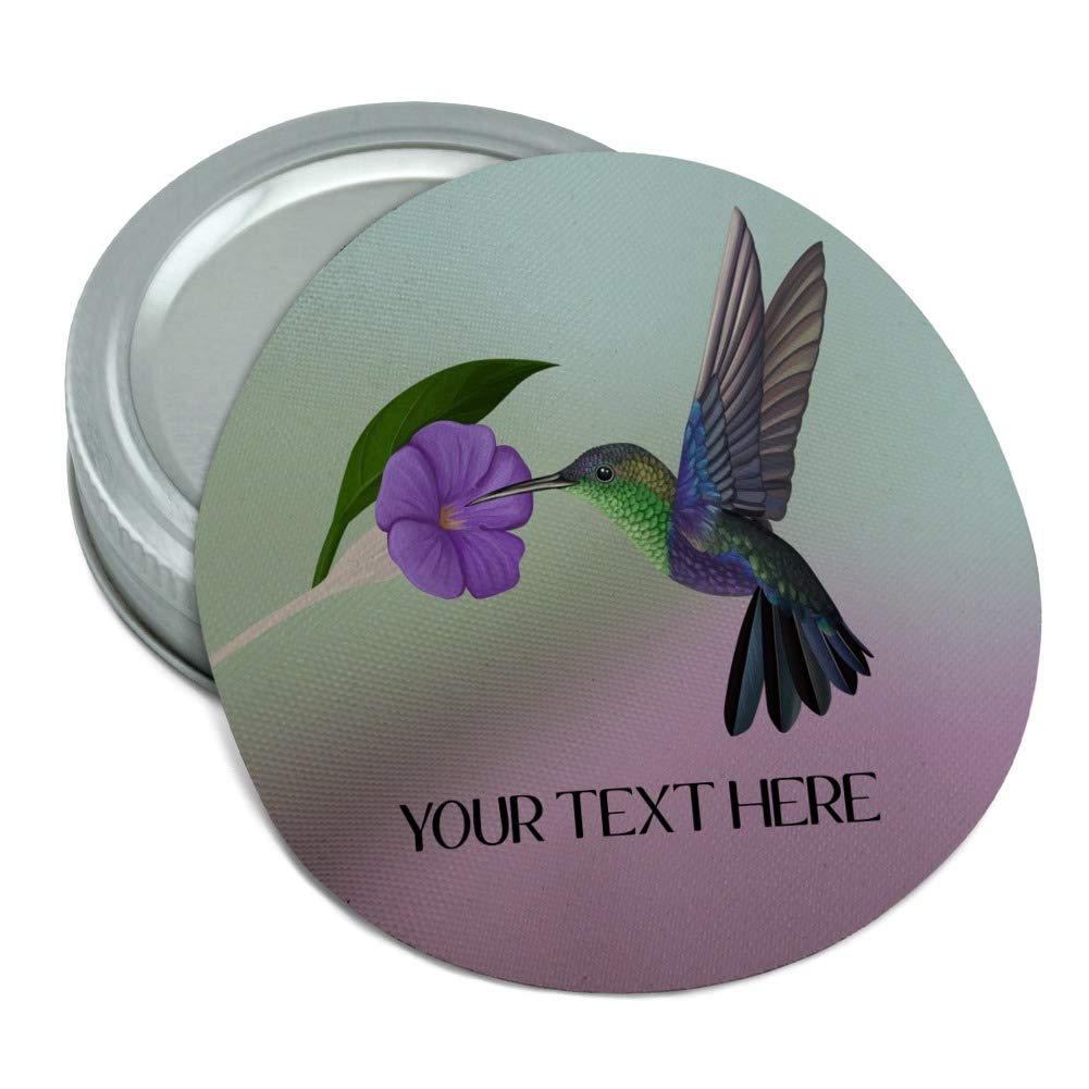 Personalized Custom Hummingbird 1 Line Round Rubber Non-Slip Jar Gripper Lid Opener