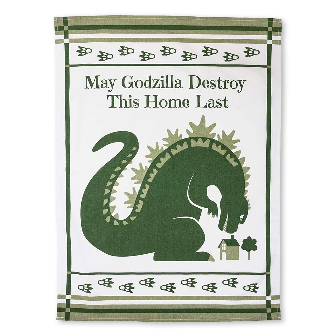 Getdigital Dish Cloth May Godzilla Destroy This Home Last - A Funny Home Blessing Kitchen Towel For Geeks And Monster Movie Fans