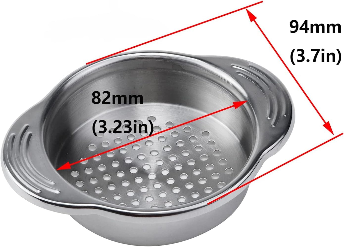 Antrader 4.5- Inch Stainless Steel Strainer, Kitchen Colander For Straining, Draining & Rinsing