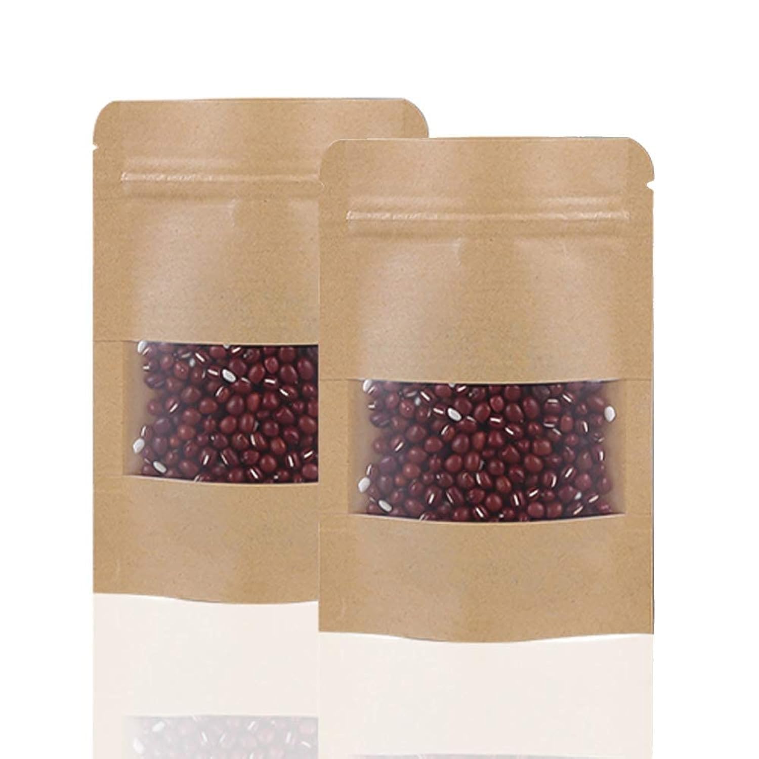 Deera Brown Kraft Paper Ziplock Stand Up Pouch 90X140Mm Pack Of 50
