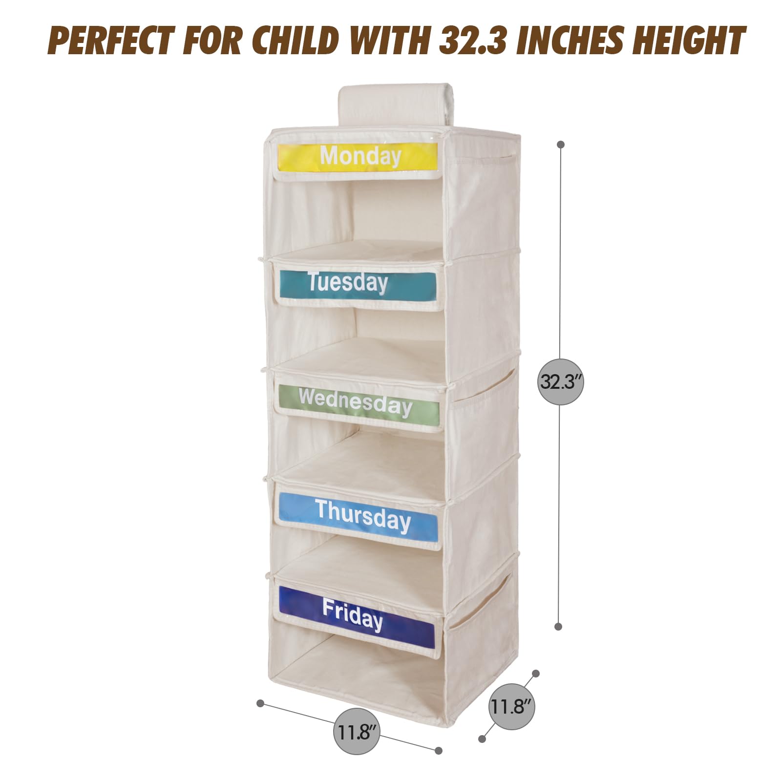 Weekly Clothes Organizer For Kids-Day Of The Week Clothes Organizer For Kids-Kids Daily Clothes Organizer-Monday Friday Clothes