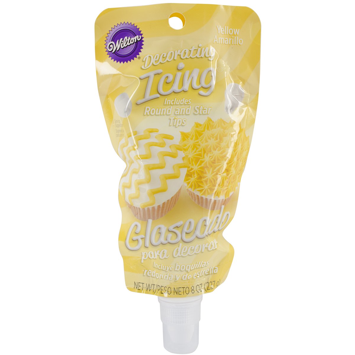 Wilton Icing Pouch with Tips, 8-Ounce, Yellow