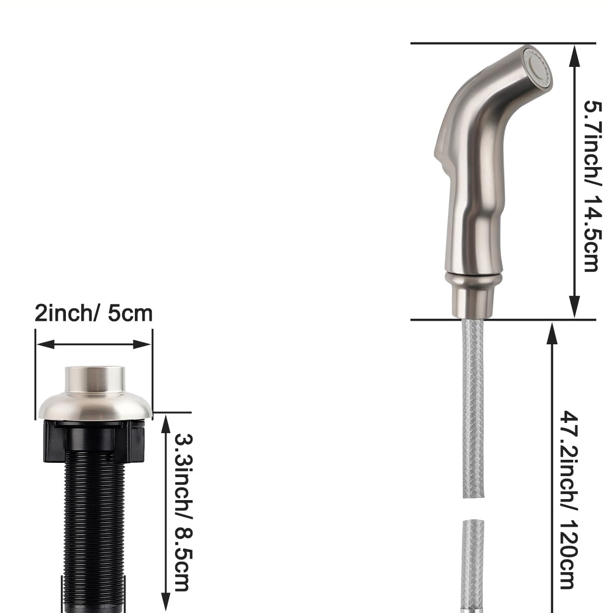 Kitchen Sink Faucet Sprayer Head Attachment Compatible With Moen Fauce ...