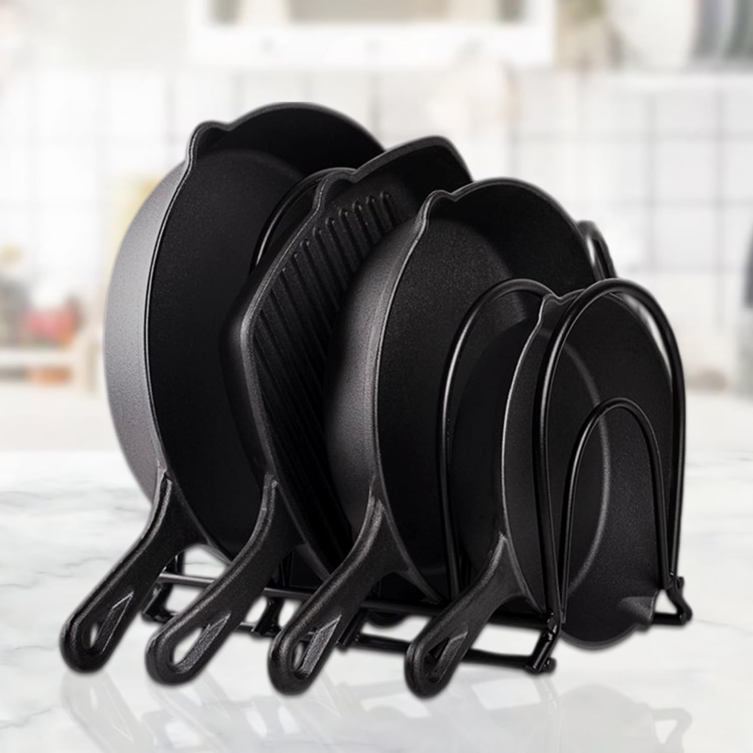 Classic Export Pot Pan Kitchen Shelves Freestanding Rack Organizer, 5Tier, Heavy Duty Metal, For Home/Kitchen