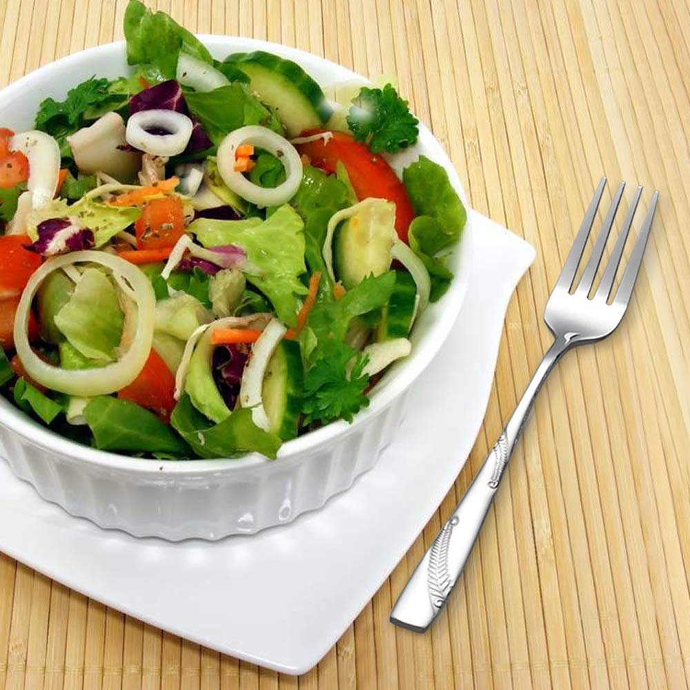 Nicesh 16-Piece Stainless Steel Dessert Forks, 6.70-Inch