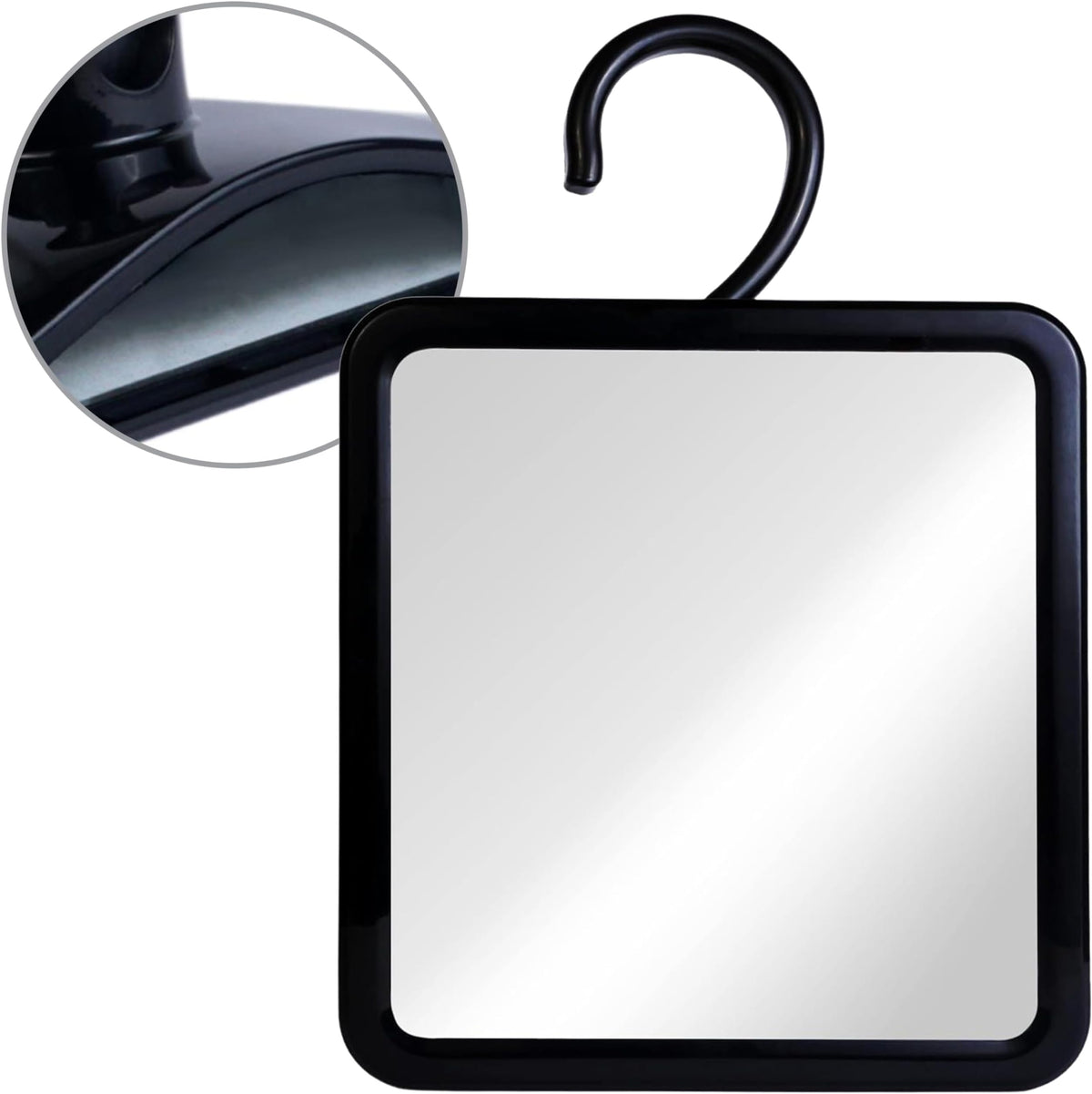 Mirrorvana Dual Anti Fog Shower Mirror For Shaving With Hook For Hanging And Fogless Shatterproof Surface - Fill Back Chamber/Re
