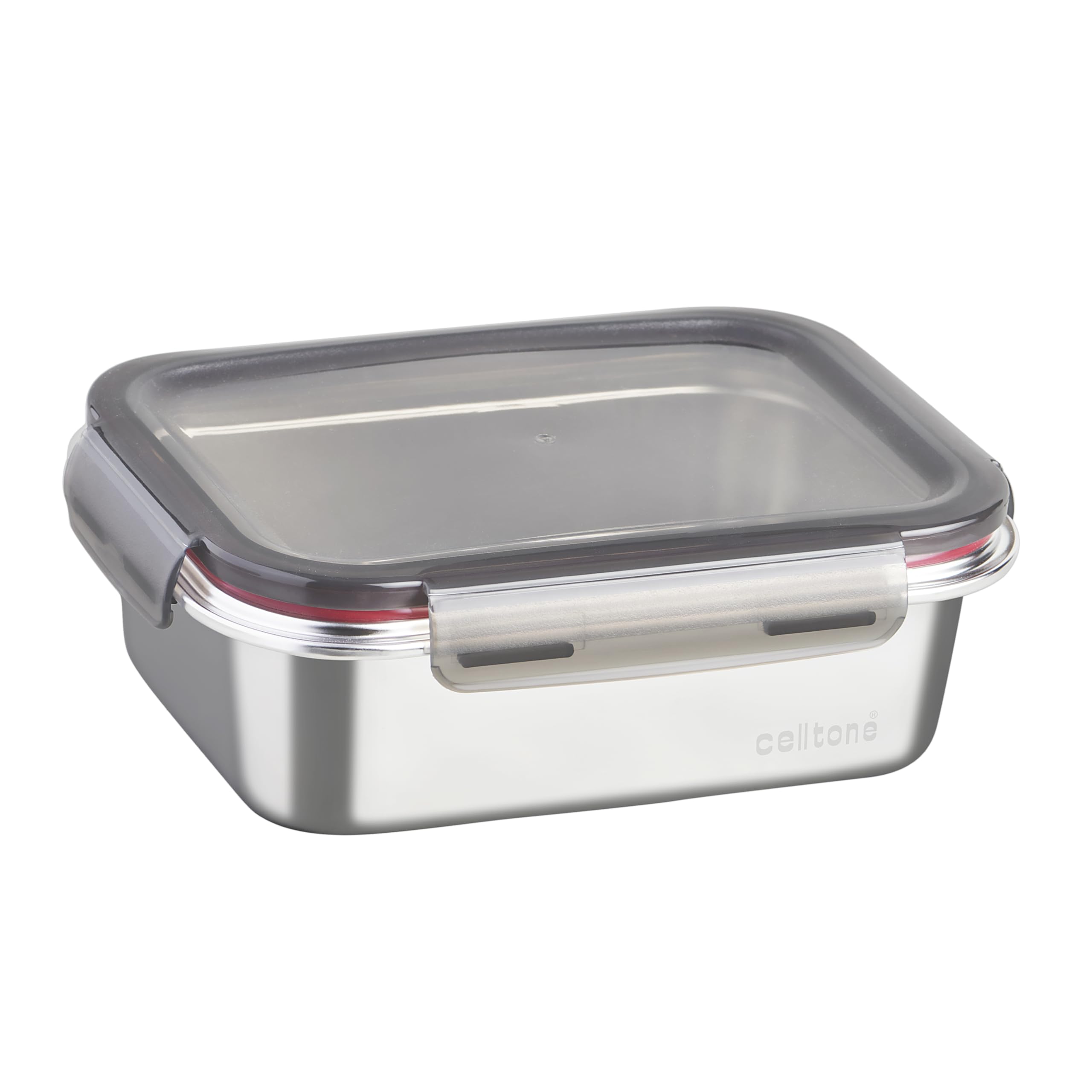 Celltone Fridge To Oven Microwave Safe Stainless Steel Reusable Food Storage Containers With Leak-Proof And Airtight Lids (Recta