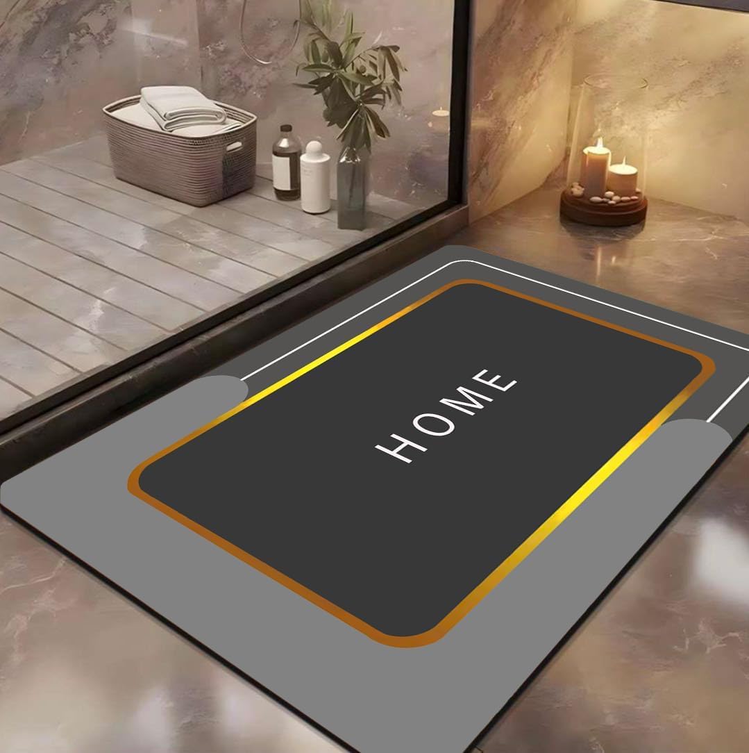 Skvm Water Absorbent Mat For Bathroom Kitchen Floor Door Entrance Anti Slip Foot Skid Shower Mat For Bathroom Door Kitchen(Desig